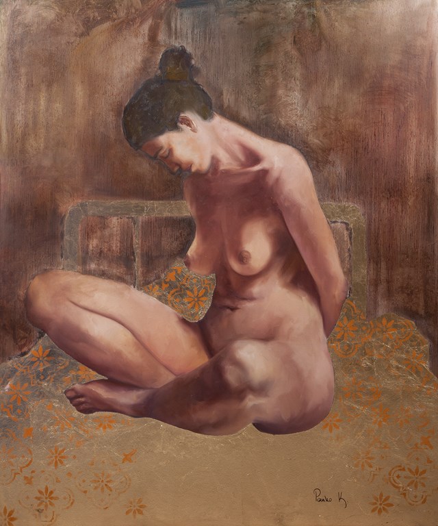 Living room painting by Katarzyna Panko titled Bedtime