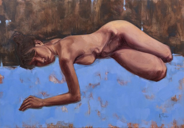 Living room painting by Katarzyna Panko titled Contours of a dream