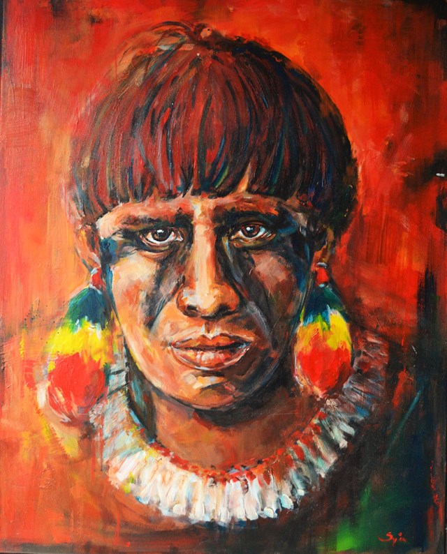 Obraz do salonu artysty Mariusz Syta pod tytułem Kuikuro Moja Amazonia