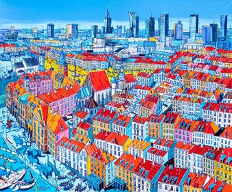 Obraz do salonu artysty Joanna Mieszko pod tytułem Warszawa (NR XI-211-360)