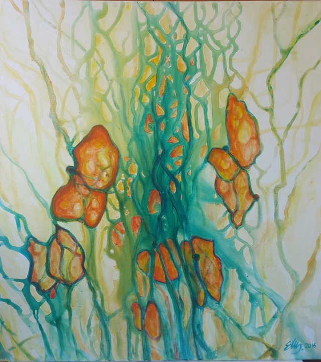 Obraz do salonu artysty Ella Ellis pod tytułem Być Motylem - Wiosenny Poranek