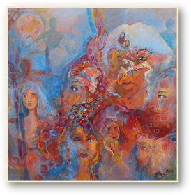 Obraz do salonu artysty Ella Ellis pod tytułem Razem Radośni