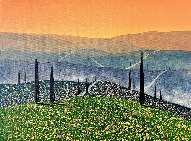 Living room painting by Jacek Malinowski titled  Val d'Orcia I