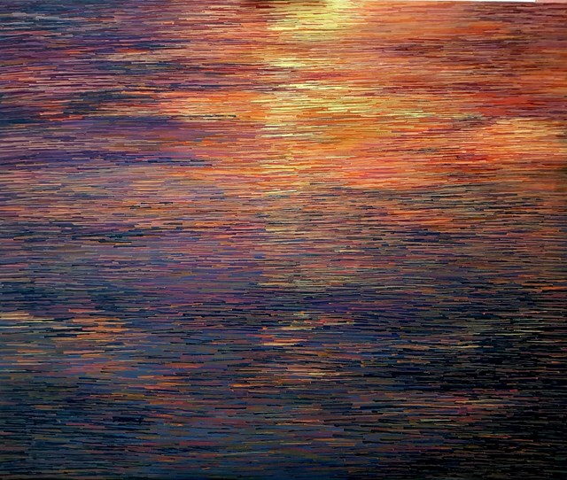 Living room painting by Jacek Malinowski titled  Il tramonte