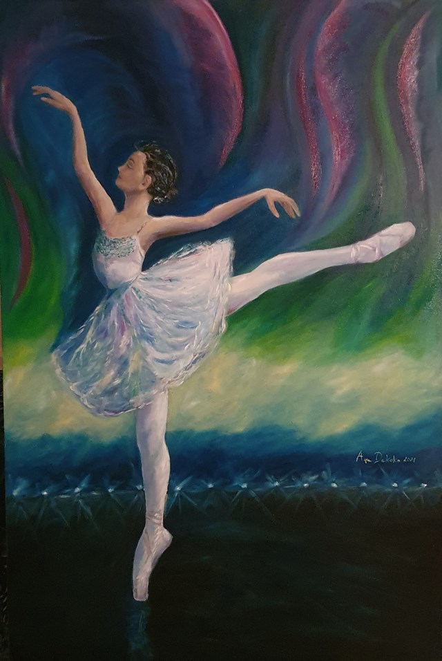 Obraz do salonu artysty Aga Urbanowska pod tytułem The Dance of The Northern Lights