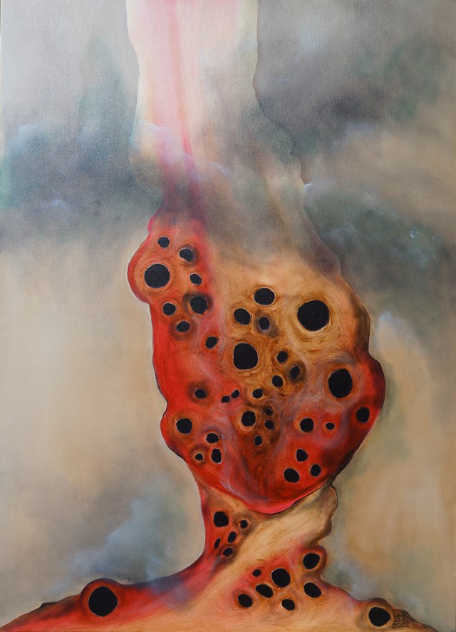 Obraz do salonu artysty Maja Majewska-Sadowska pod tytułem Z cyku:"Oni" "Płonące drzewo"