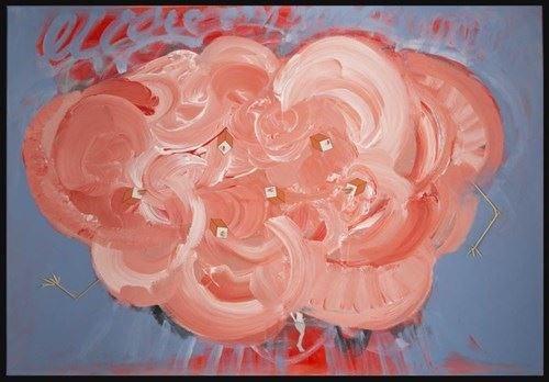 Obraz do salonu artysty Ula Niemirska pod tytułem W różowej chumurze