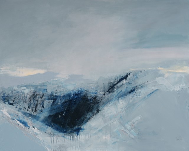 Obraz do salonu artysty Kinga Wnuk-Moskalska pod tytułem Cisza w bieli #1. Tatry