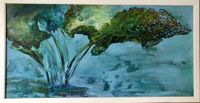 Obraz do salonu artysty Natalia Czarnecka-Diling pod tytułem Świt w ogrodzie