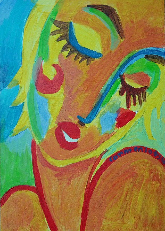 Obraz do salonu artysty Marlena Kuć pod tytułem blondwłosa Wenus
