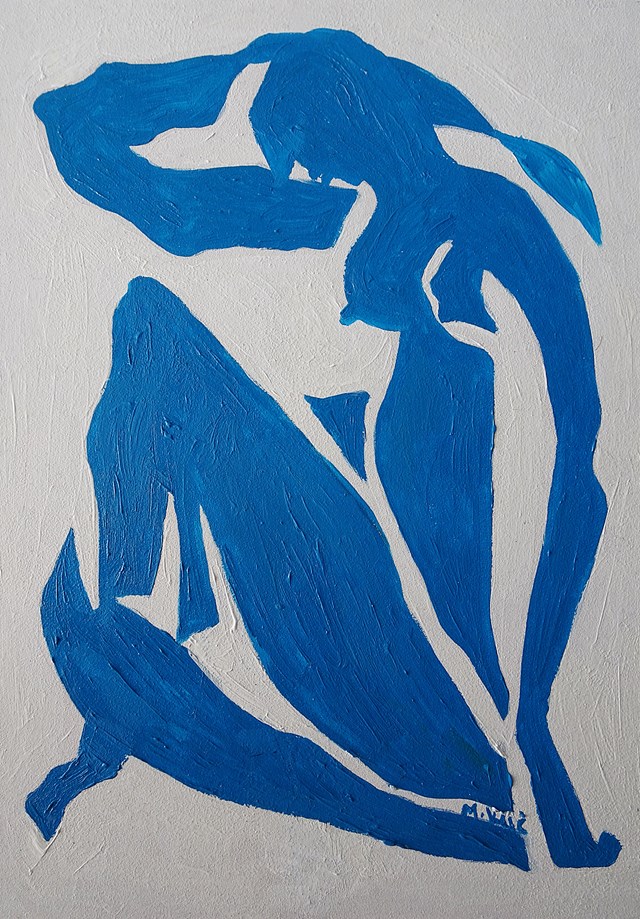 Obraz do salonu artysty Marlena Kuć pod tytułem naga niebieska