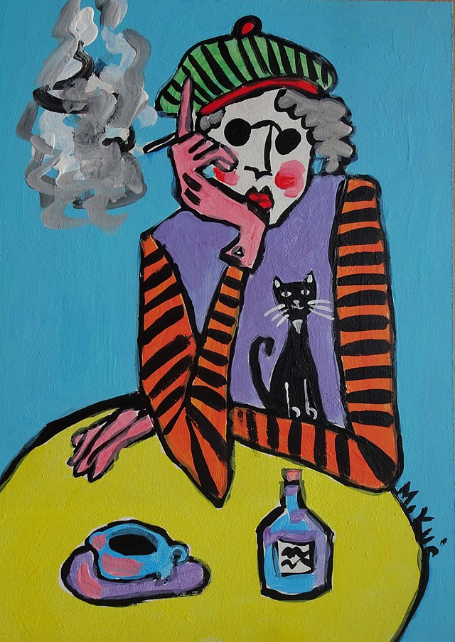 Obraz do salonu artysty Marlena Kuć pod tytułem może na papierosa?