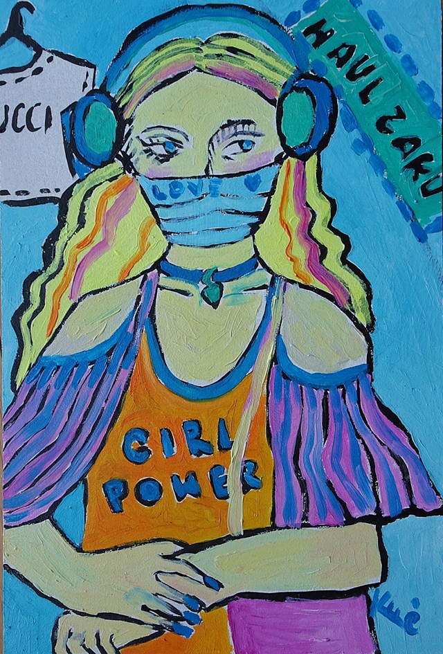 Obraz do salonu artysty Marlena Kuć pod tytułem mona lisa naszych czasów