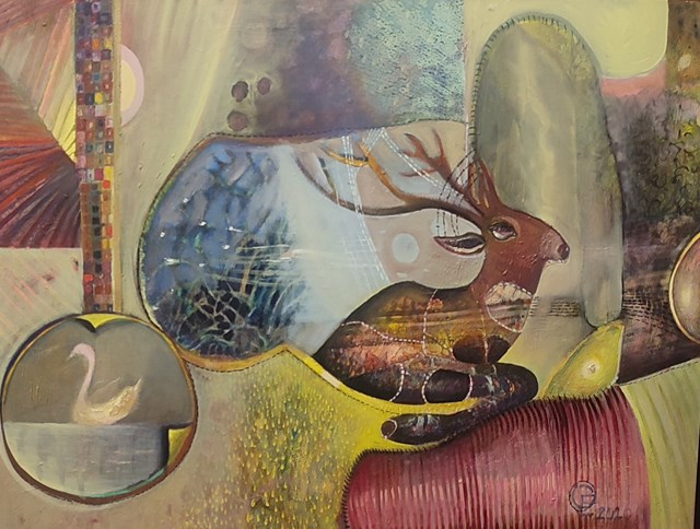 Obraz do salonu artysty Elżbieta Grzybek pod tytułem Uroczysko