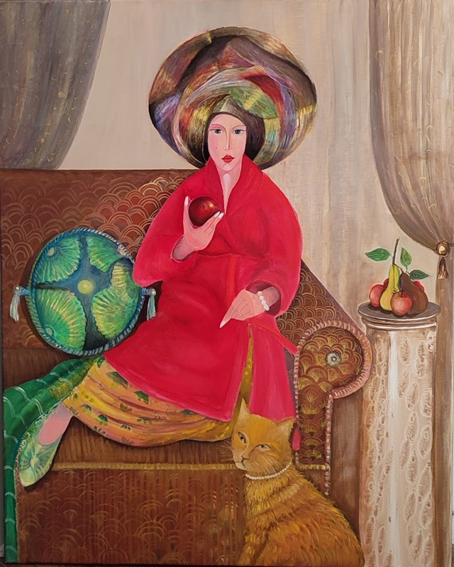 Obraz do salonu artysty Elżbieta Grzybek pod tytułem Francuzeczka