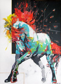 Living room painting by Kamila Jarecka titled Ghost