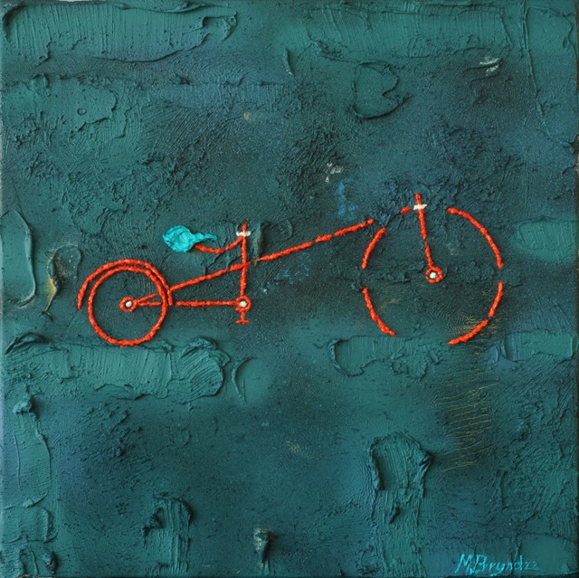Living room painting by Małgorzata Bryndza titled Where are you rushing to?