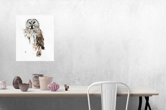 Great gray owl - visualisation by Andrzej Rabiega