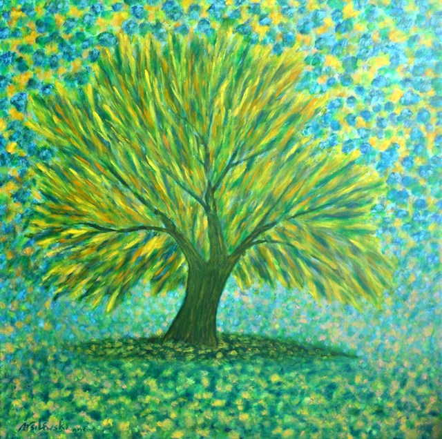 Living room painting by Mariusz Stan Wasilewski titled Joshua Tree