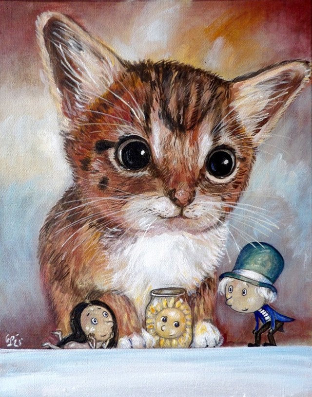 Obraz do salonu artysty Grzegorz Ptak pod tytułem Słońce w Słoiku