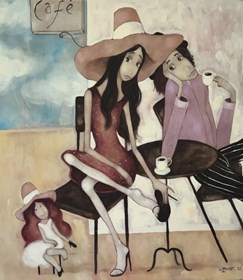 Obraz do salonu artysty Grzegorz Ptak pod tytułem W trójkę