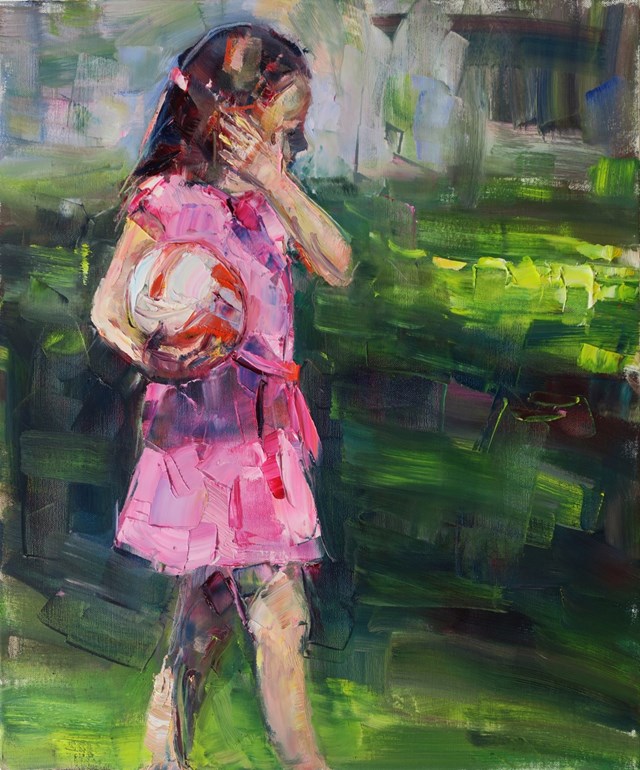 Obraz do salonu artysty Marta Lipowska pod tytułem Dziewczynka z piłką V