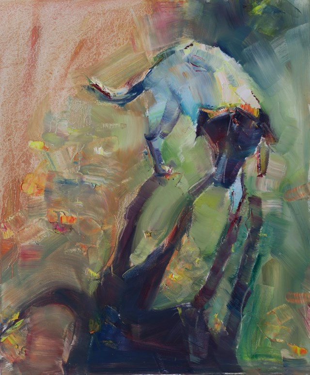 Obraz do salonu artysty Marta Lipowska pod tytułem Pies z kulawą nogą II