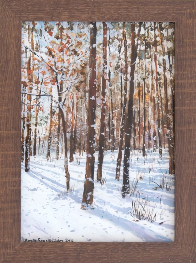 Obraz do salonu artysty Beata Szustkiewicz pod tytułem Las zimowy
