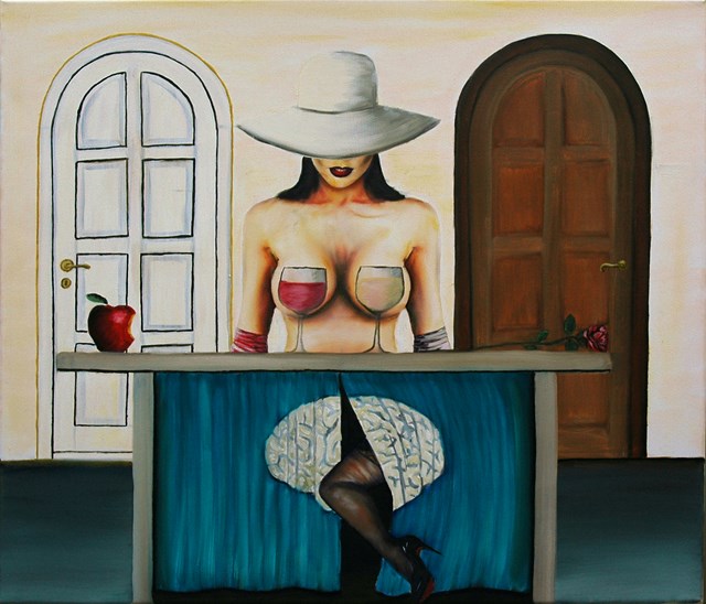 Living room painting by Artem Tuliuk titled Varium et mutabile semper femina