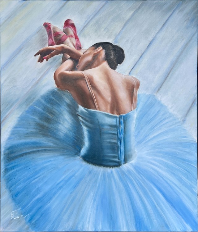 Living room painting by Artem Tuliuk titled Baletnica Couche