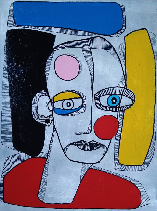Obraz do salonu artysty Ewelina Lochman pod tytułem Seba widzi Mondriana