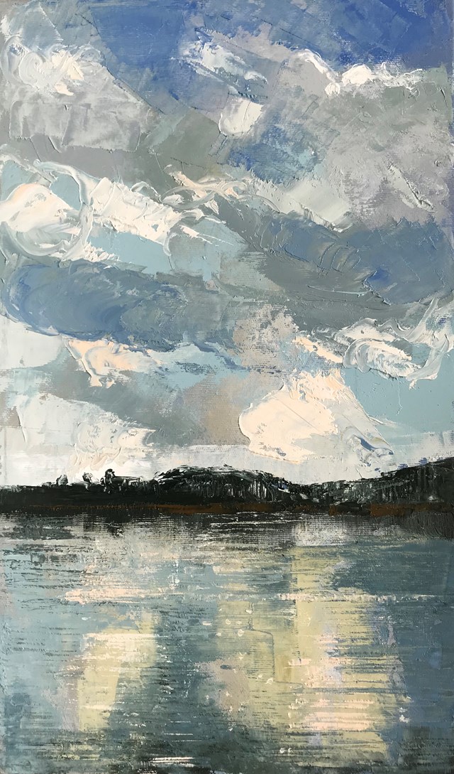 Obraz do salonu artysty Iwona Anna Urbańska-Bać pod tytułem Niebo nad wodą