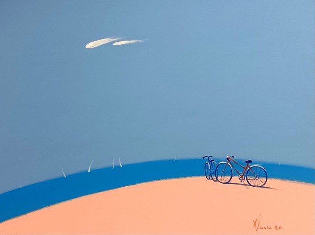 Living room painting by Aleksandr Yasin titled The Azure Coast