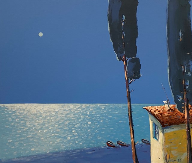 Obraz do salonu artysty Aleksandr Yasin pod tytułem W srebrze księżyca