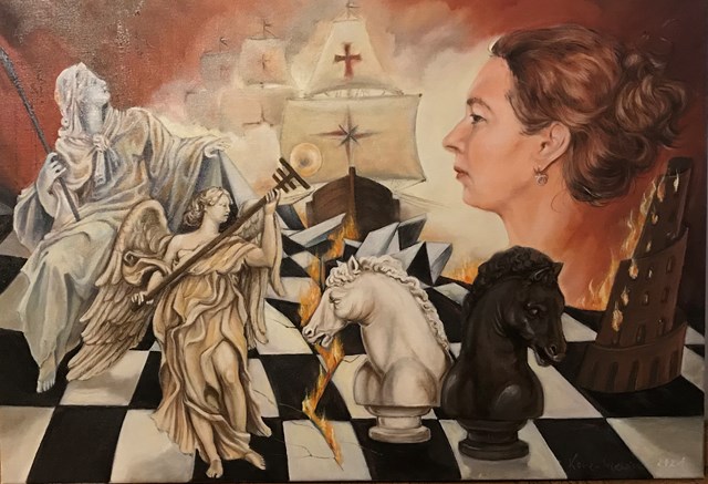 Obraz do salonu artysty Małgorzata Korenkiewicz pod tytułem Gambit hetmanki