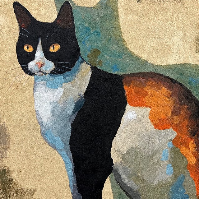 Obraz do salonu artysty Jędrzej Jarocki pod tytułem Kot