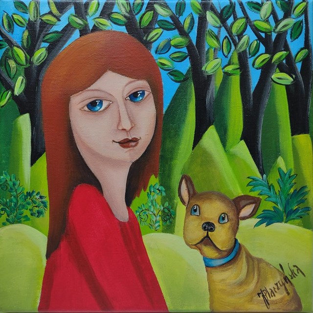 Obraz do salonu artysty Jola Placzyńska pod tytułem Leśne opowieści