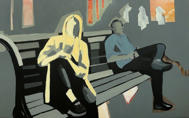 Obraz do salonu artysty Krzysztof Musiał pod tytułem Na ławce