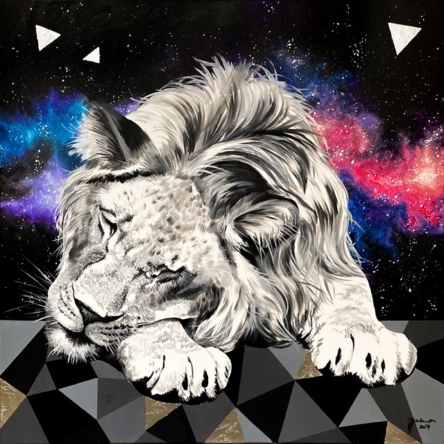 Obraz do salonu artysty Zuzanna Jankowska pod tytułem The Lion Sleeps Tonight