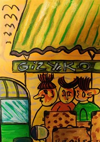 Obraz do salonu artysty Marek Krauss pod tytułem Nr 2  Orbis Giżycko - Dworzec 