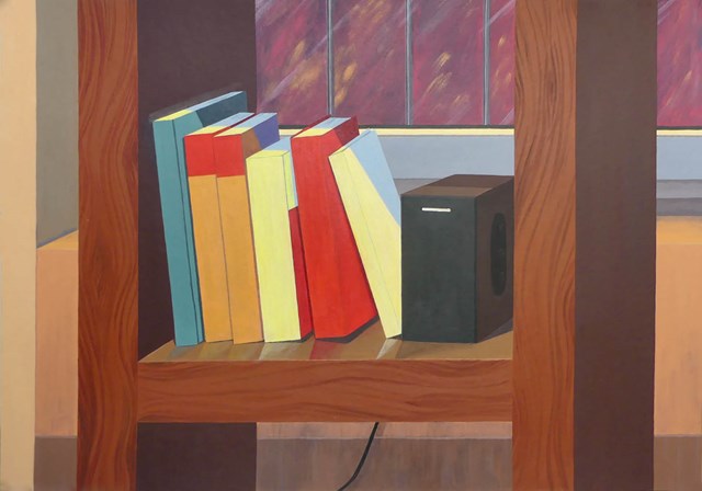 Living room painting by Yana Makukh titled Books