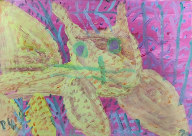 Obraz do salonu artysty Natalia Pietrzak Krauss pod tytułem Koty kolorowe nr 1