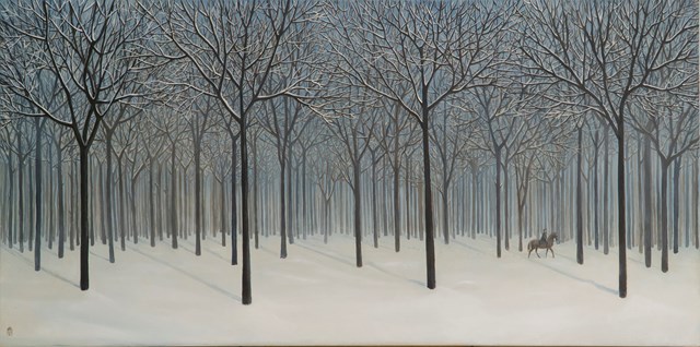 Obraz do salonu artysty Malwina de Brade pod tytułem Pieśń zimowa