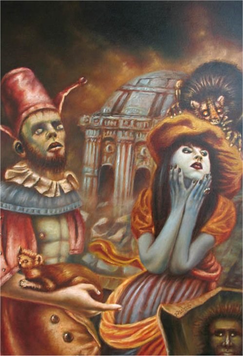 Obraz do salonu artysty Dariusz Jasiczak pod tytułem Wariat i dziewczyna
