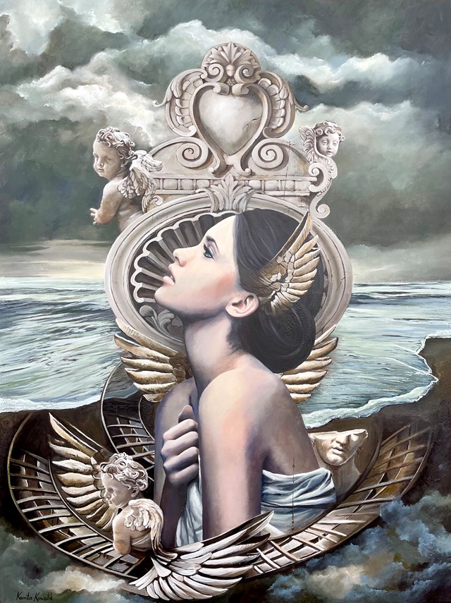 Obraz do salonu artysty Kamila Kowalik pod tytułem „Przebudzona magią”