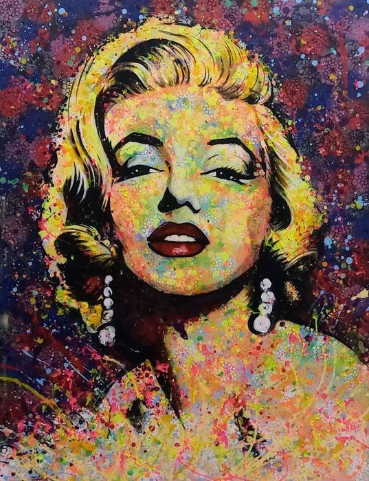 Living room painting by Yadiel Gonzalez titled Marilyn Monroe