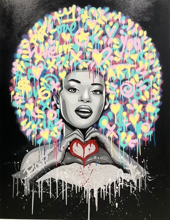 Obraz do salonu artysty Yadiel Gonzalez pod tytułem Afro V