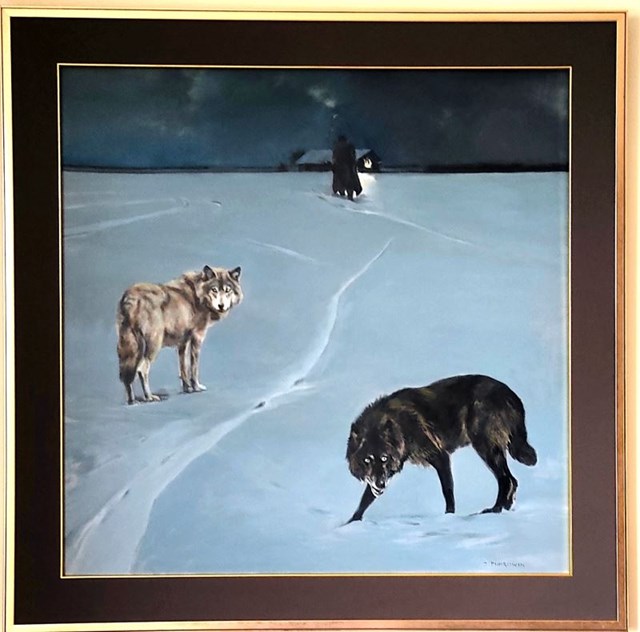 Obraz do salonu artysty Jan Dubrowin pod tytułem Pasterz wilków z cyklu Pasterze Wilków