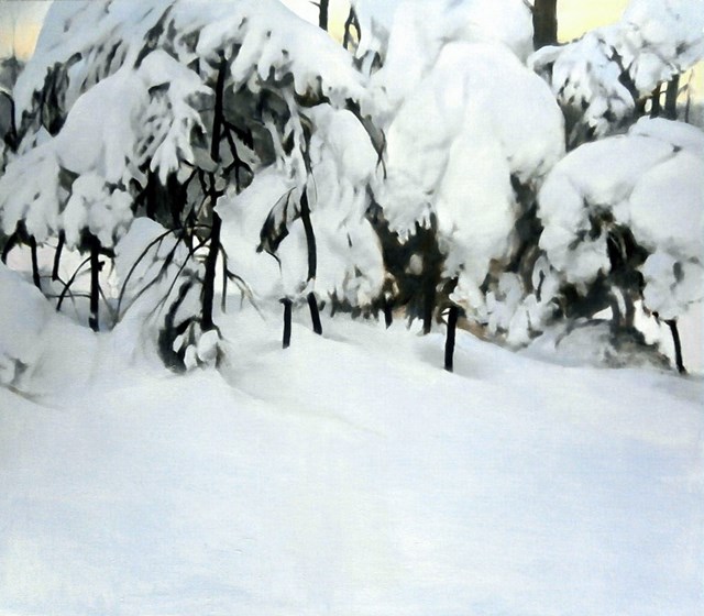Obraz do salonu artysty Jan Dubrowin pod tytułem Bajka zimowa