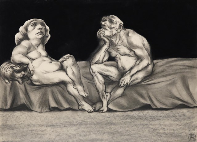 Obraz do salonu artysty Adam Konstanty Hoffmann pod tytułem Rozmowa Poważna